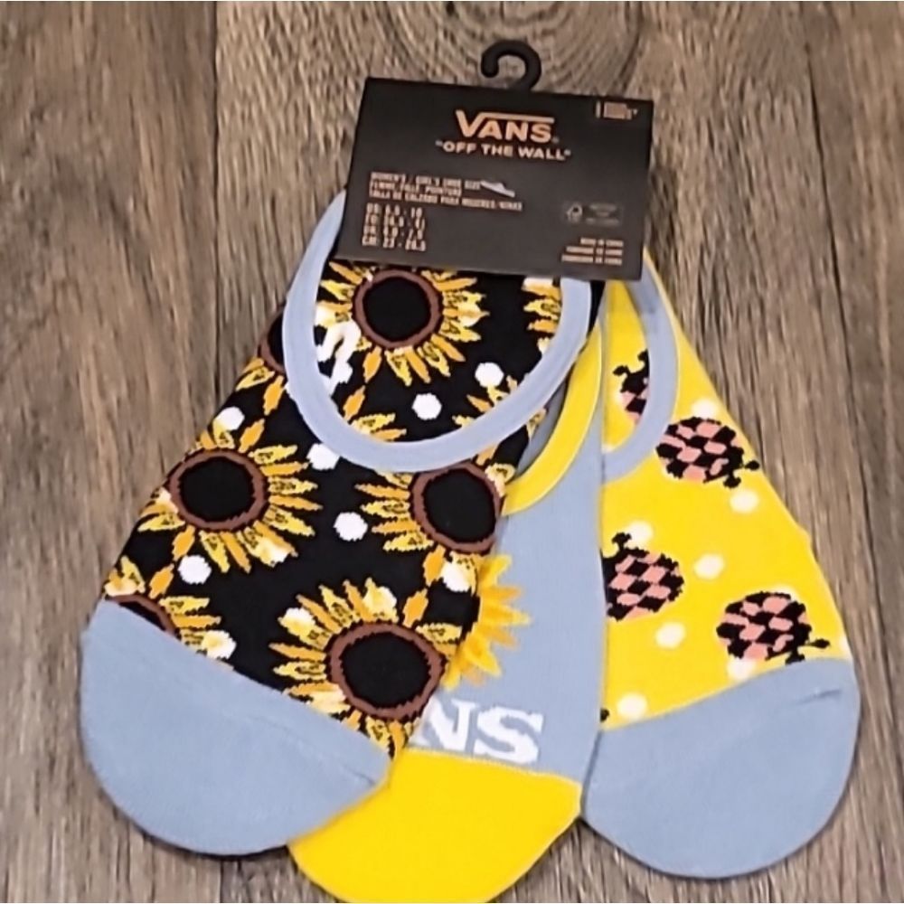 Vans Sunflower Mix 3PK Socks- Multi - Picture 6 of 7